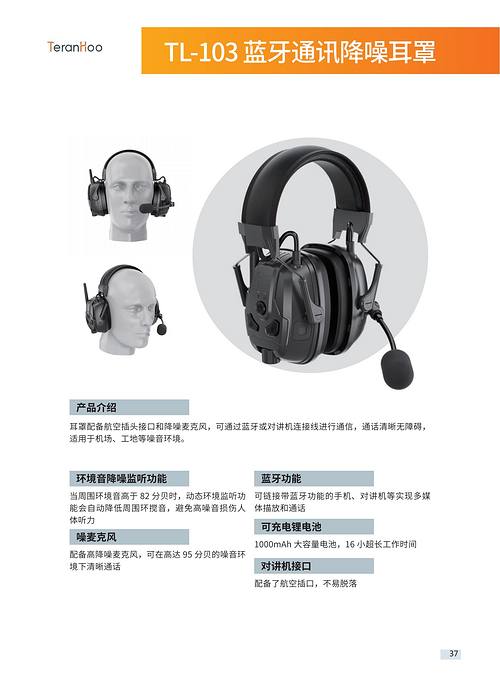 TL-103 蓝牙通讯降噪耳罩
